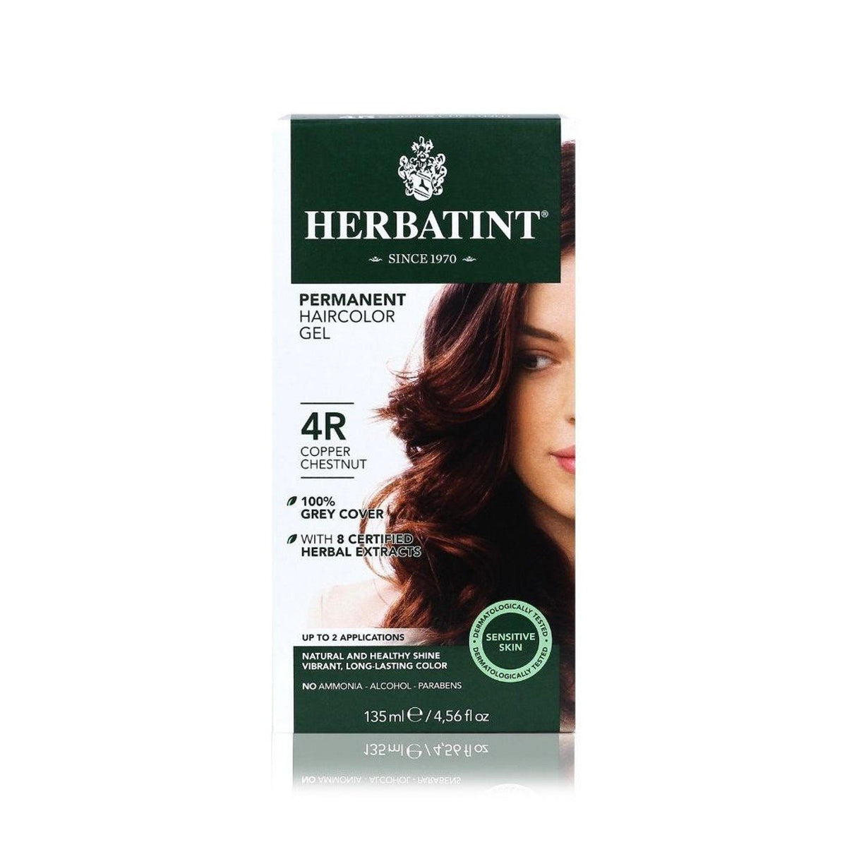 Herbatint 4R-Copper Chestnut-Permanent Hair Color Gel 4.56 fl oz Liquid