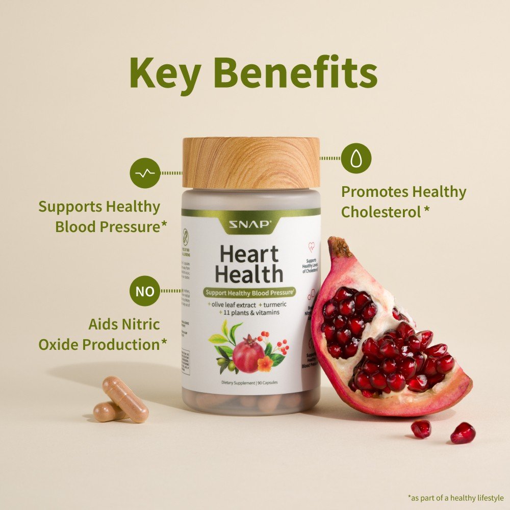 Snap Supplements Heart Health - Blood Pressure Support 90 Capsule