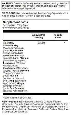 Solaray SP-3 Respiration Blend 100 Capsule