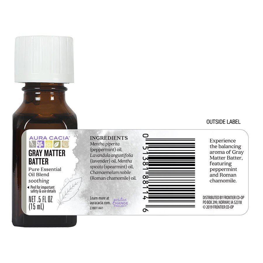 Aura Cacia Essential Solutions Gray Matter Batter 0.5 oz Liquid