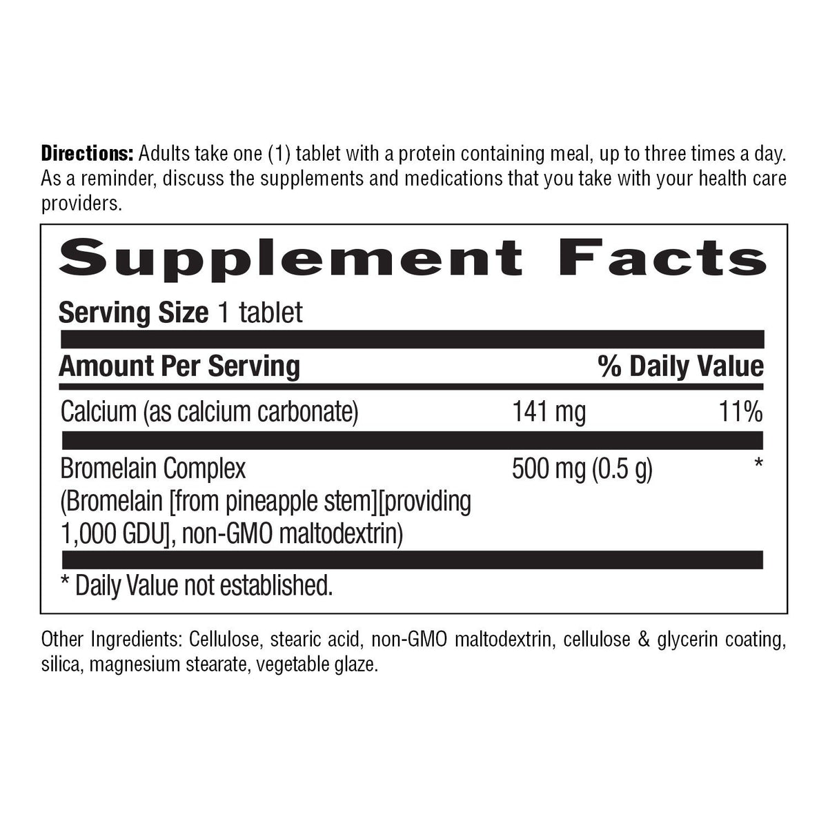 Country Life Bromelain 500mg, 2000 GUD/g 60 Tablet