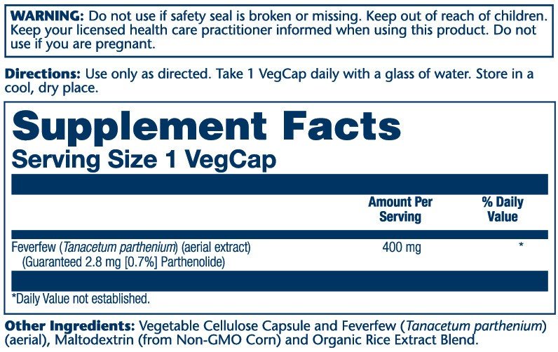 Solaray MigraGard 400mg 60 Capsule