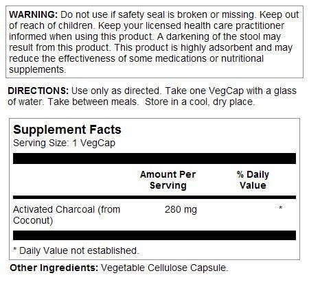 Solaray Activated Charcoal 280mg 90 Capsule