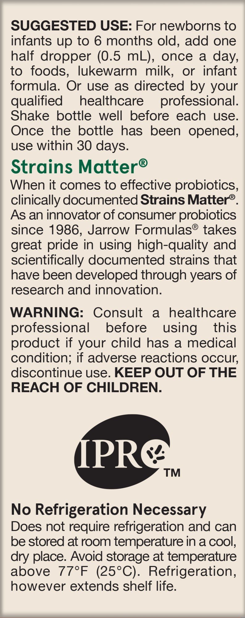 Jarrow Formulas Jarro-Dophilus Infant 15 mL Dropper