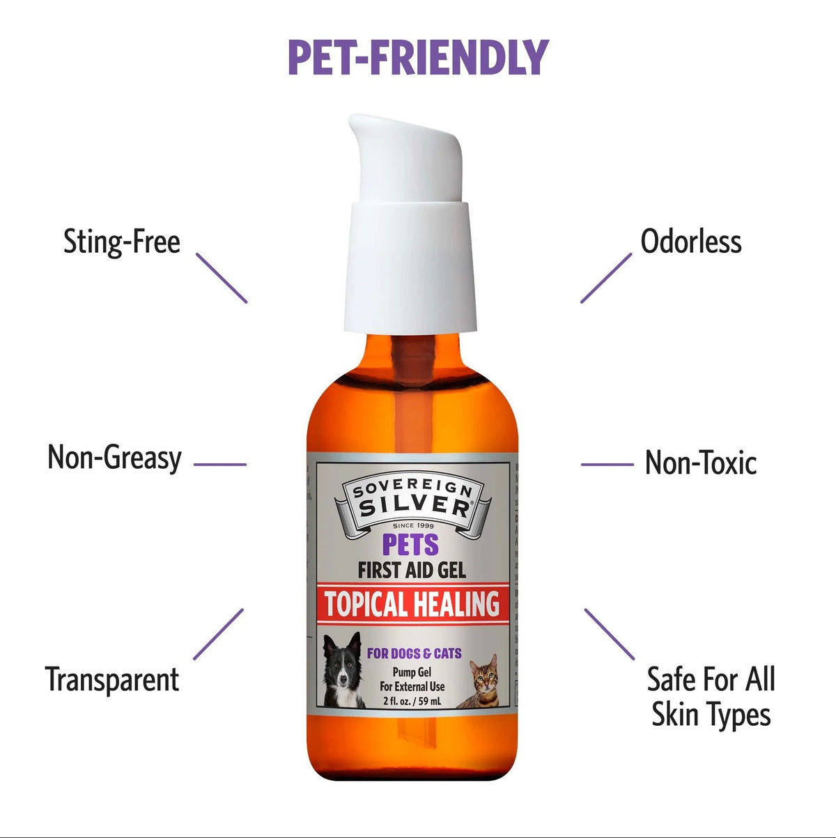 Sovereign Silver Natural Immunogenics Pets First Aid Gel 2 oz Liquid
