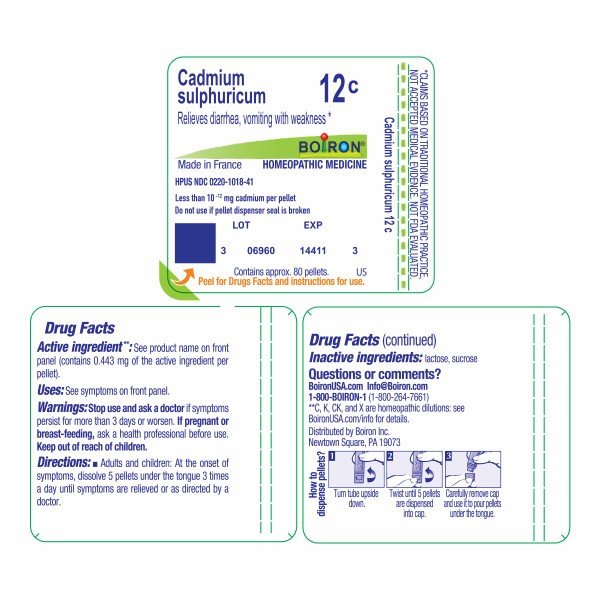 Boiron Cadmium Sulphuricum 12C Homeopathic Single Medicine For Digestive 80 Pellet