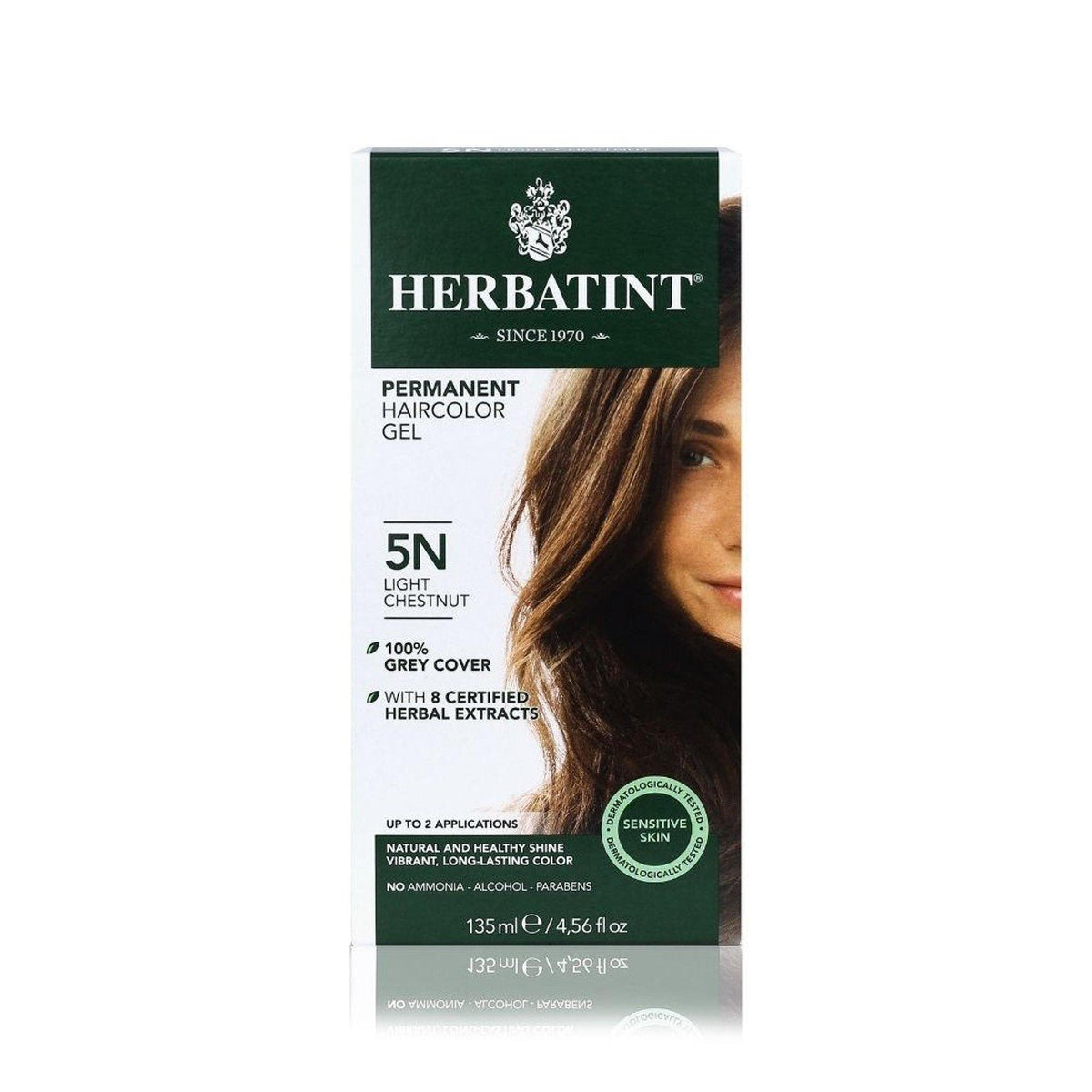 Herbatint 5N-Light Chestnut-Permanent Hair Color Gel 4.56 fl oz Liquid