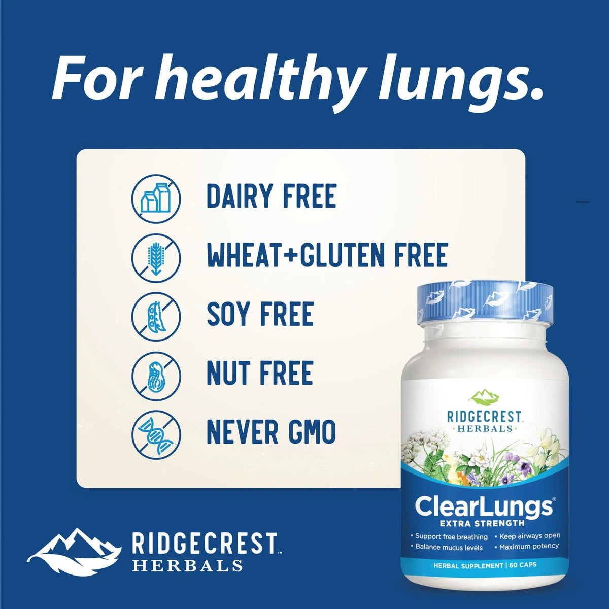 Ridgecrest Herbals Clear Lungs Extra Strength 120 VegCap