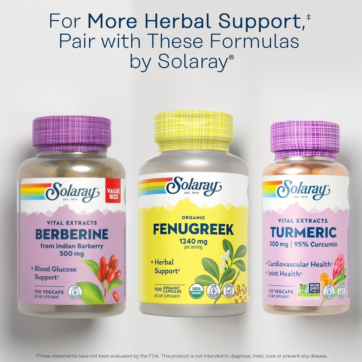 Solaray Organic Fenugreek 100 Capsule
