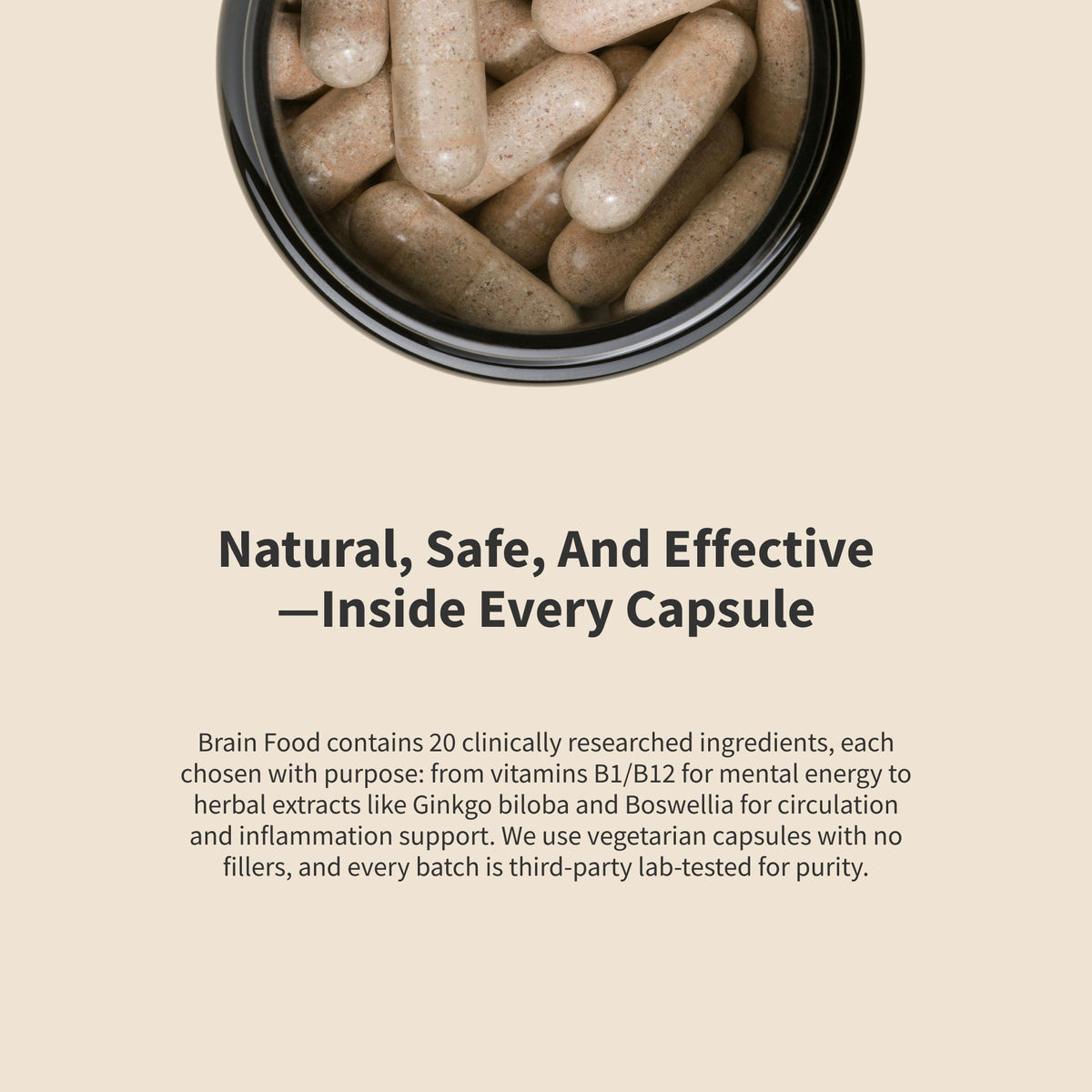 Snap Supplements Brain Food - Memory and Focus 60 Capsule