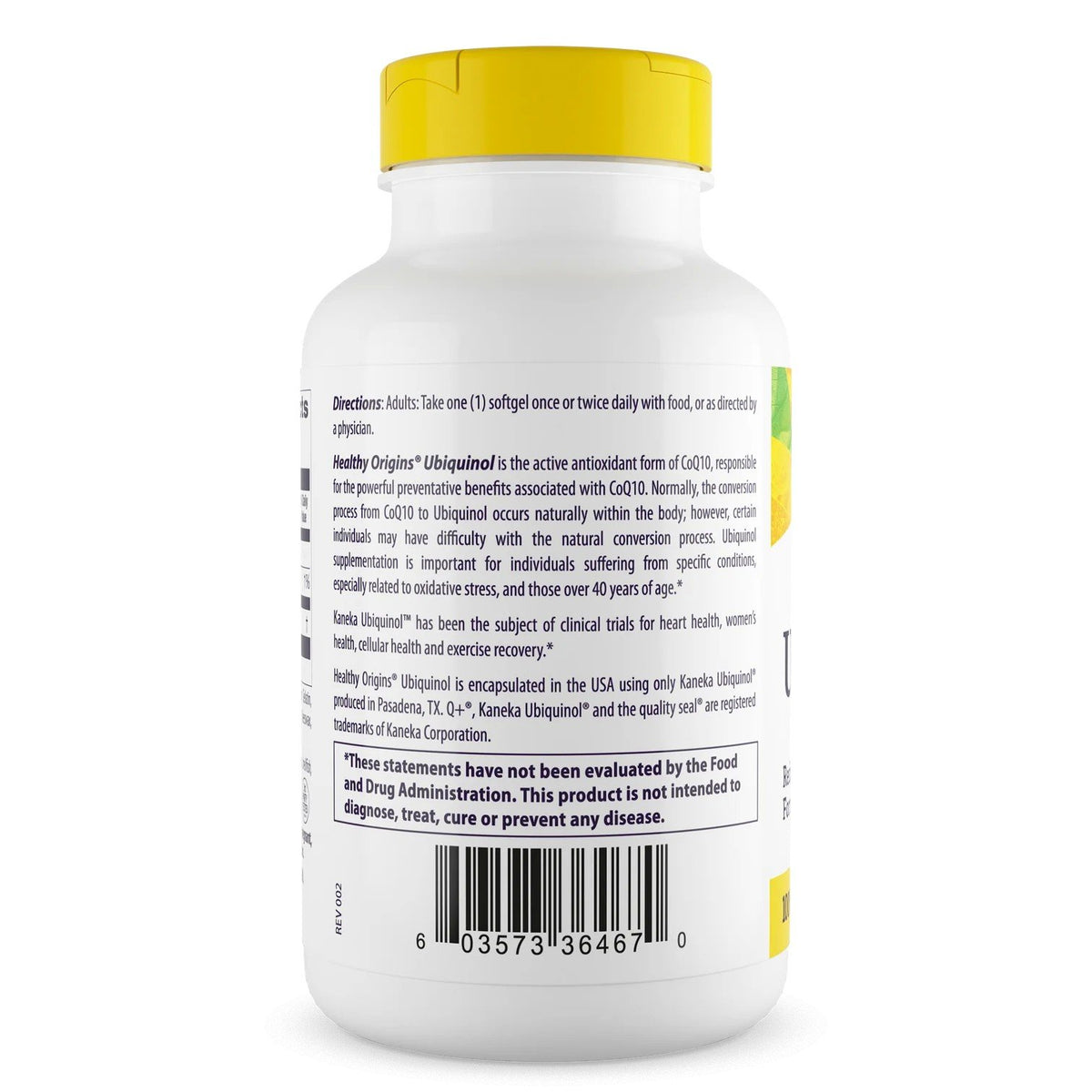 Healthy Origins Ubiquinol 100mg Kaneka QH 60 Softgel