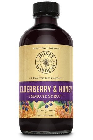 Honey Gardens Traditional Formula Elderberry &amp; Honey Immune Syrup 8 oz Liquid