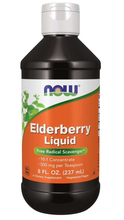 Now Foods Elderberry Liquid 10:1 Concentrate 8 oz Liquid