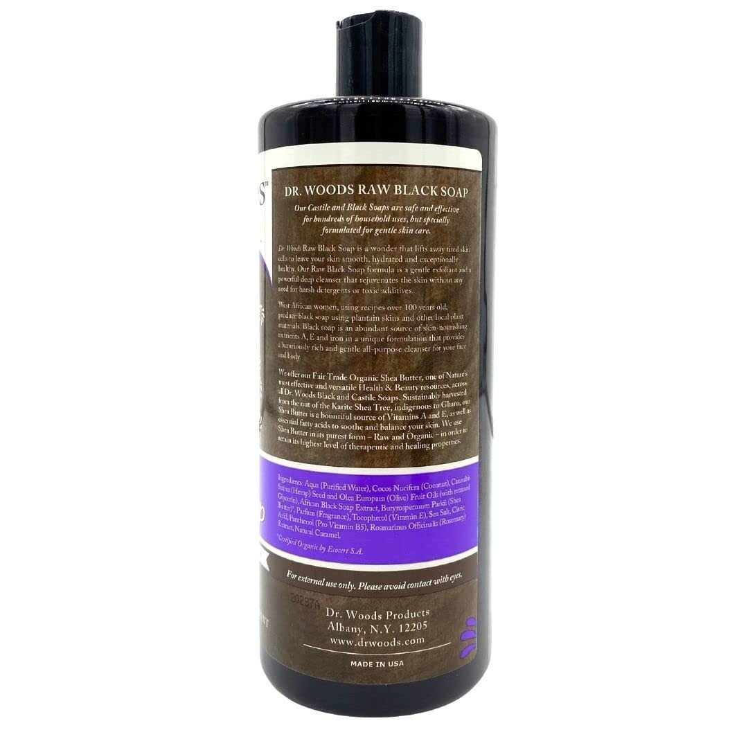 Dr. Woods Original Castile Soap Pure Black 32 oz Liquid