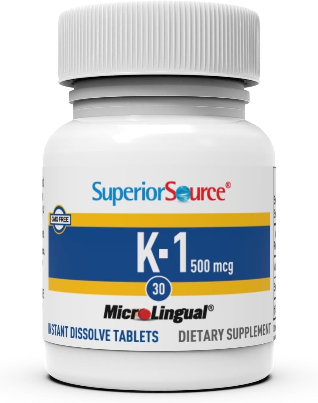 Superior Source Vitamin K1 500 mcg (Phytonadione) 30 Sublingual Tablet