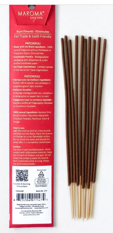 Maroma EDA Incense Patchouli 10 Stick