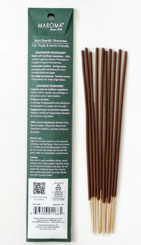 Maroma EDA Incense Lavender Rosemary 10 Stick