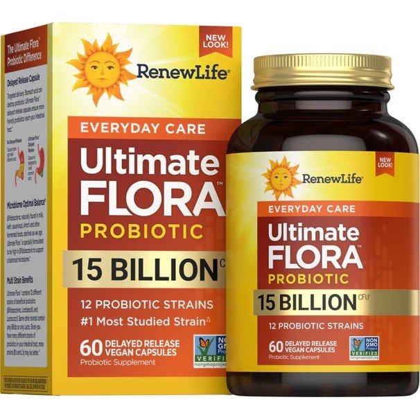 Renew Life Ultimate Flora Everyday Probiotic 15 Billion 60 VegCap