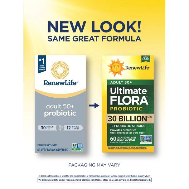 Renew Life Ultimate Flora Adult+ Probiotic 30 Billion 60 VegCap