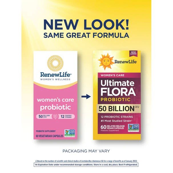 Renew Life Ultimate Flora Women's Vaginal Probiotic 50 Billion 60 VegCap