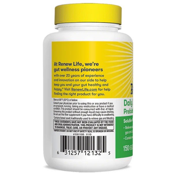 Renew Life Daily Digestive Prebiotic Fiber 150 VegCap