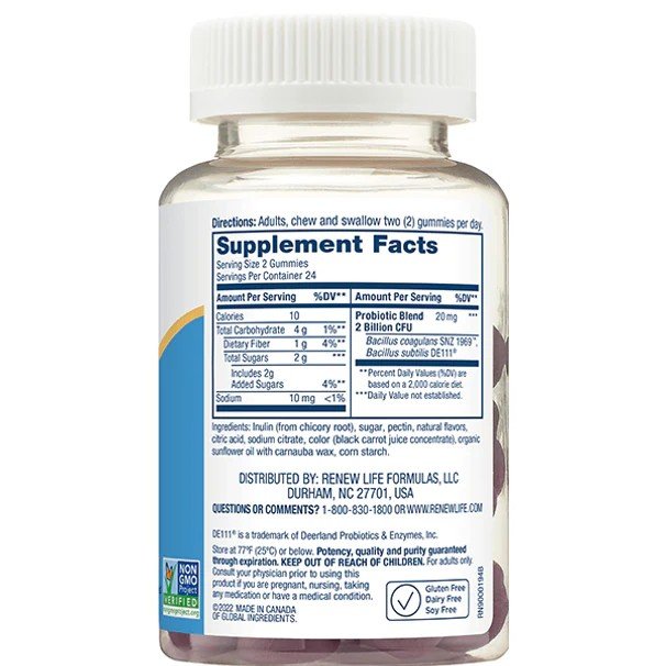 Renew Life Extra Care Digestive Gummy 48 Gummy