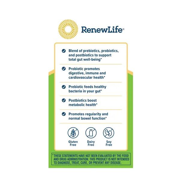 Renew Life Metabolic Boost Pre+Pro+Postbiotic 30 Capsule