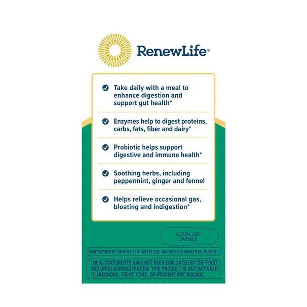 Renew Life Digestive Duo Probiotic+Enzymes 30 Capsule