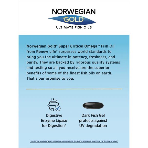 Renew Life Norwegian Gold Super Critical Omega 60 Softgel
