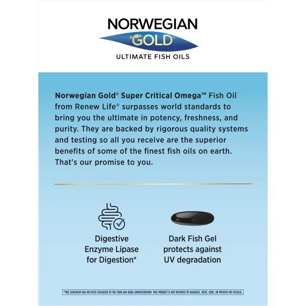 Renew Life Norwegian Gold Super Critical Omega 30 Softgel