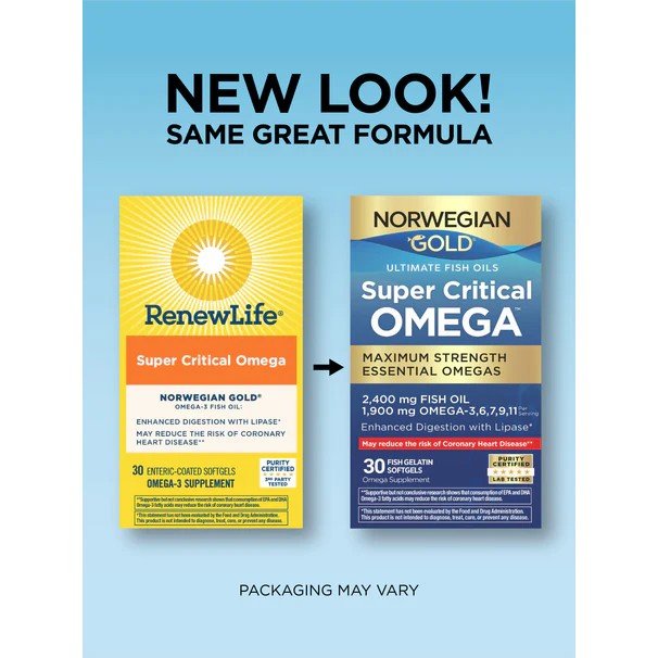 Renew Life Norwegian Gold Super Critical Omega 30 Softgel