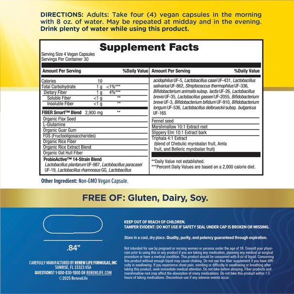 Renew Life FiberSMART 120 Capsule