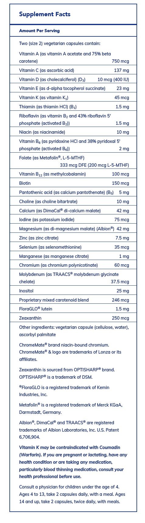 Pure Encapsulations Junior Nutrients 120 VegCap