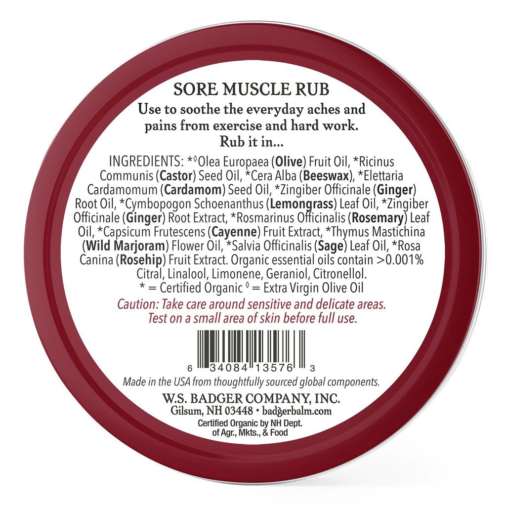 Badger Sore Muscle Rub 2 oz Rub