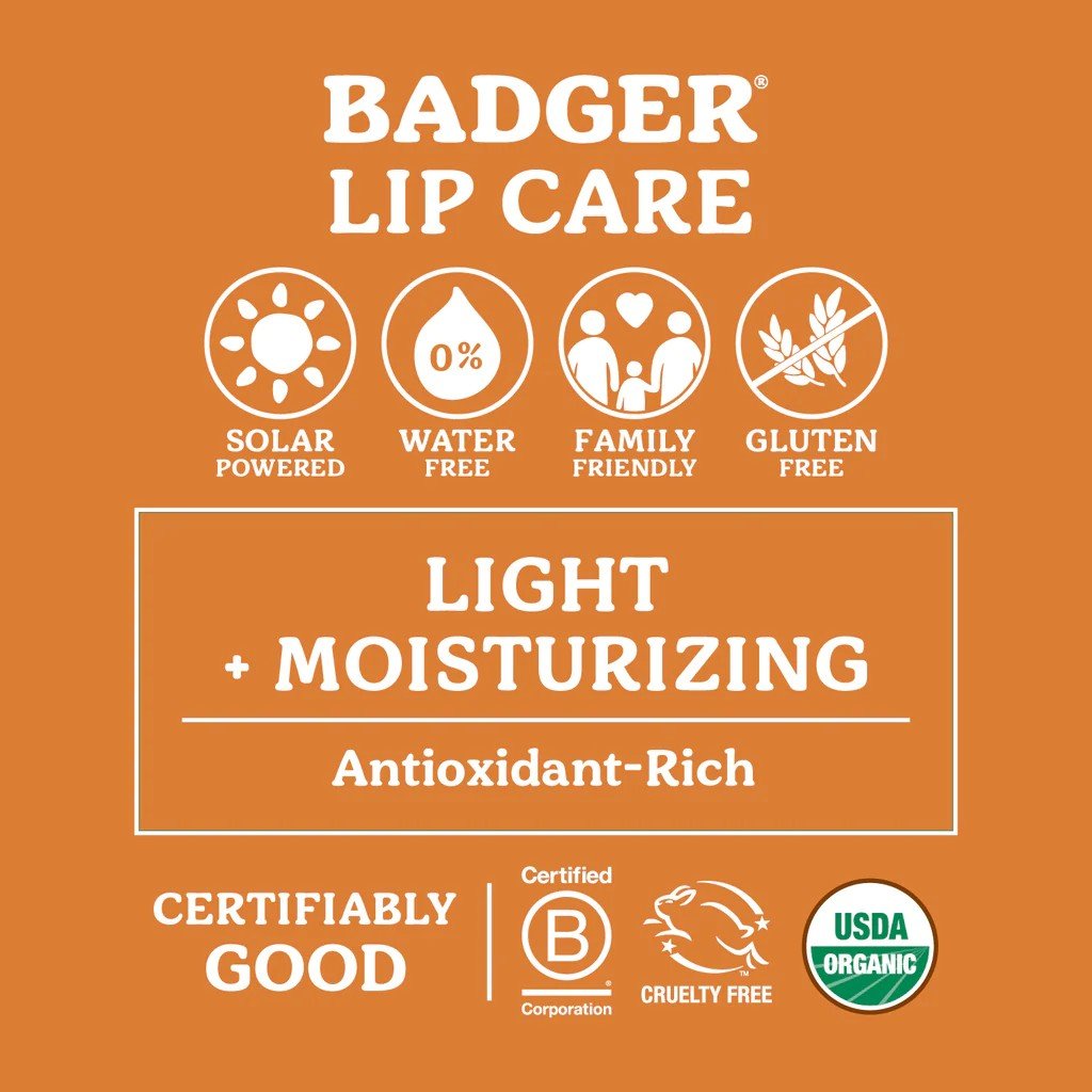 Badger Vanilla Madagascar Lip Balm .15 oz Stick