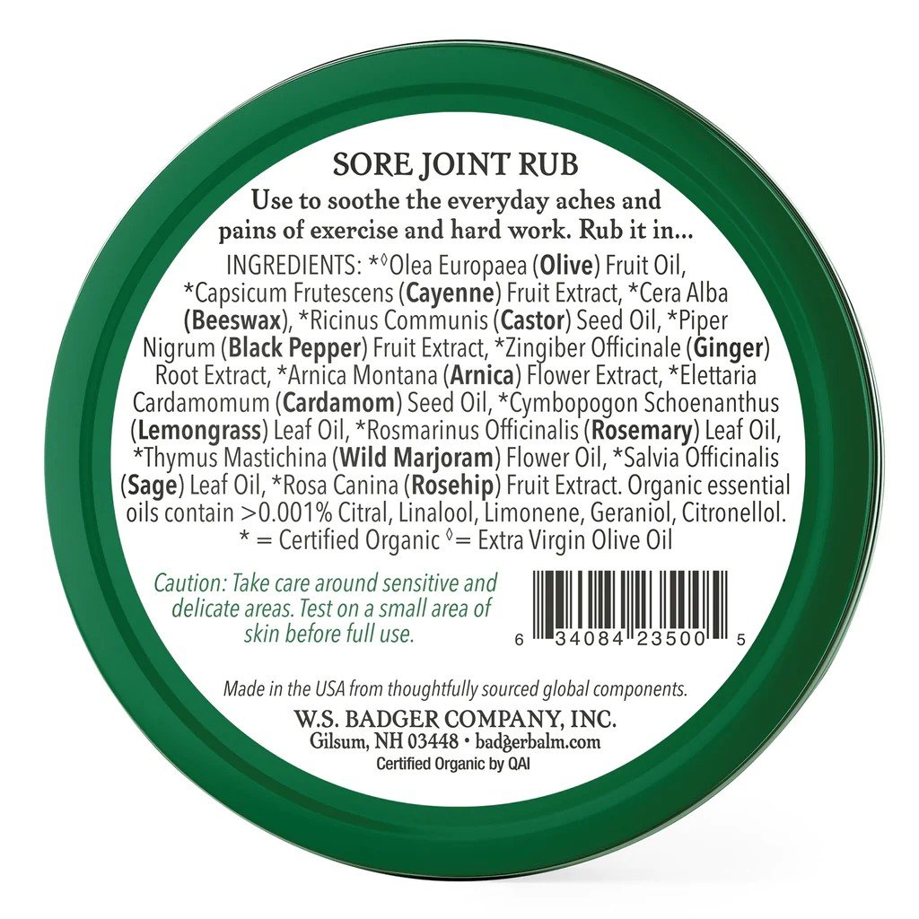 Badger Sore Joint Rub 2 oz Balm