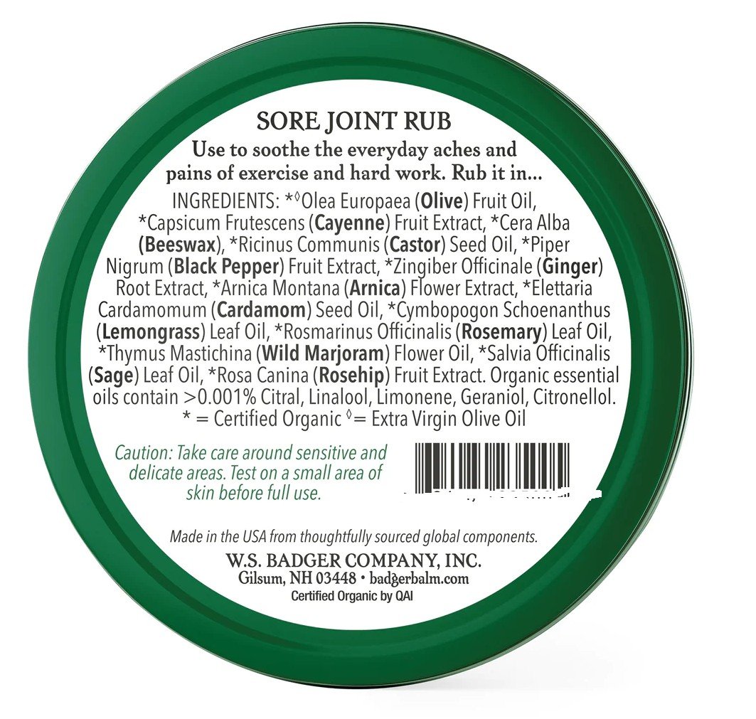 Badger Sore Joint Rub .75 oz Balm