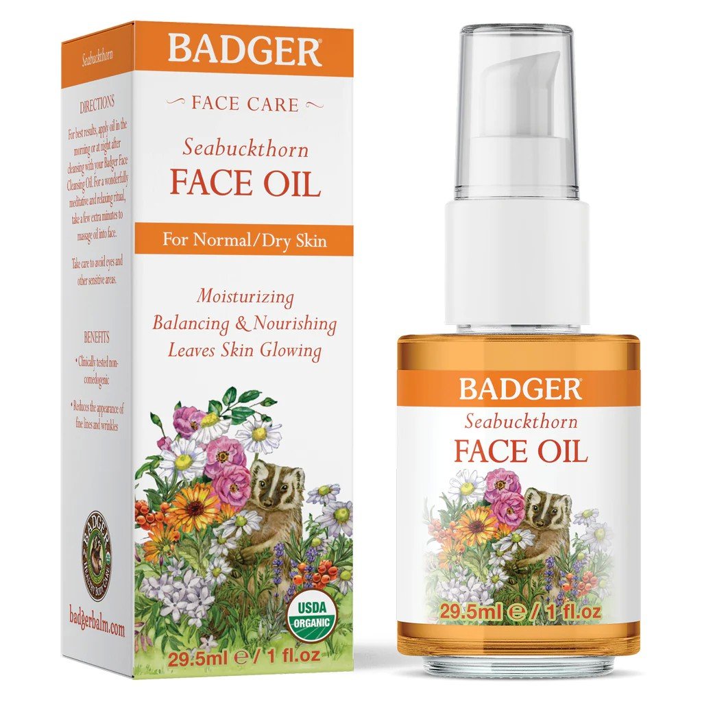 Badger Seabuckthorn Face Oil 1 oz Bottle