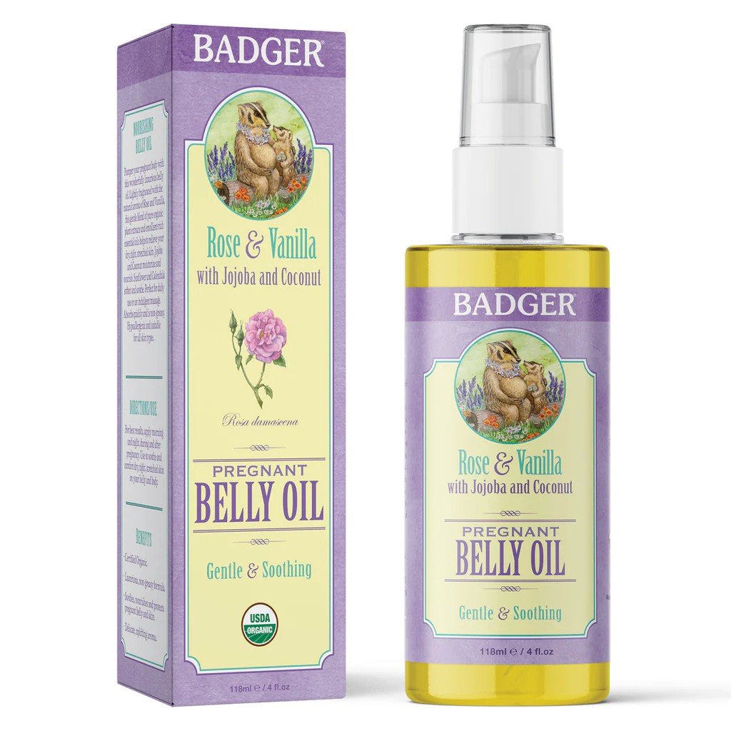 Badger Organic Belly Oil 4 oz Oil