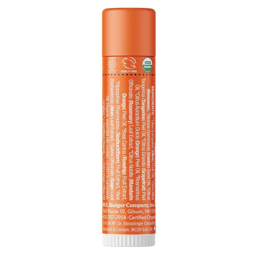 Badger Tangerine Breeze Lip Balm 0.15 oz Balm