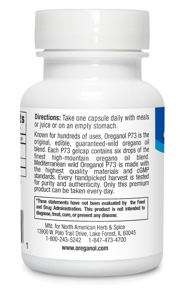 North American Herb & Spice Oreganol P73 120 Capsule