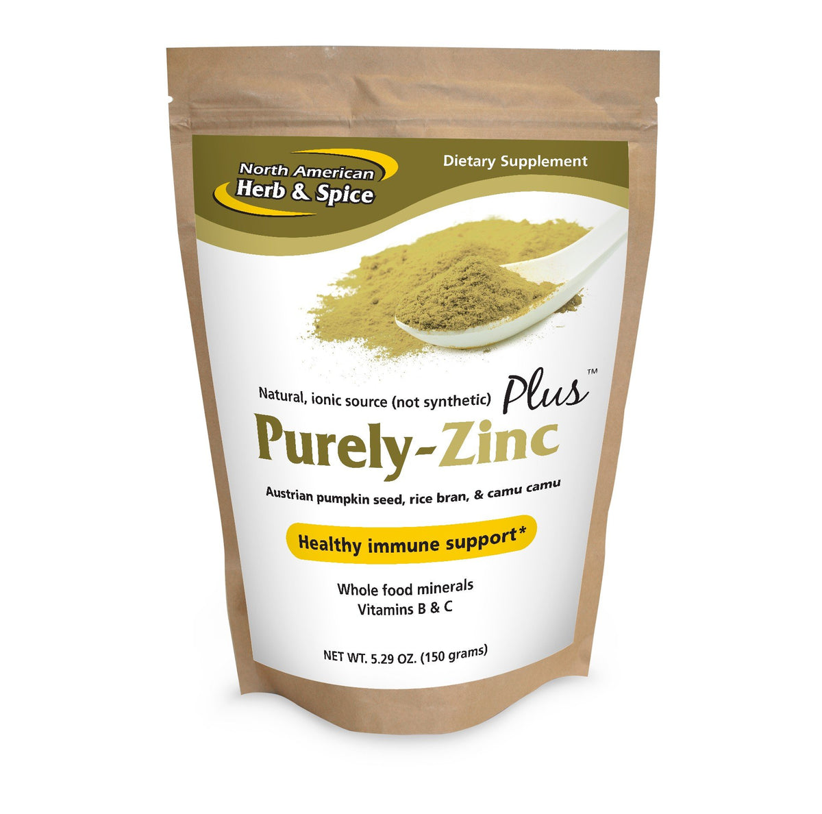 North American Herb &amp; Spice Purely-Zinc Plus 150 g Powder