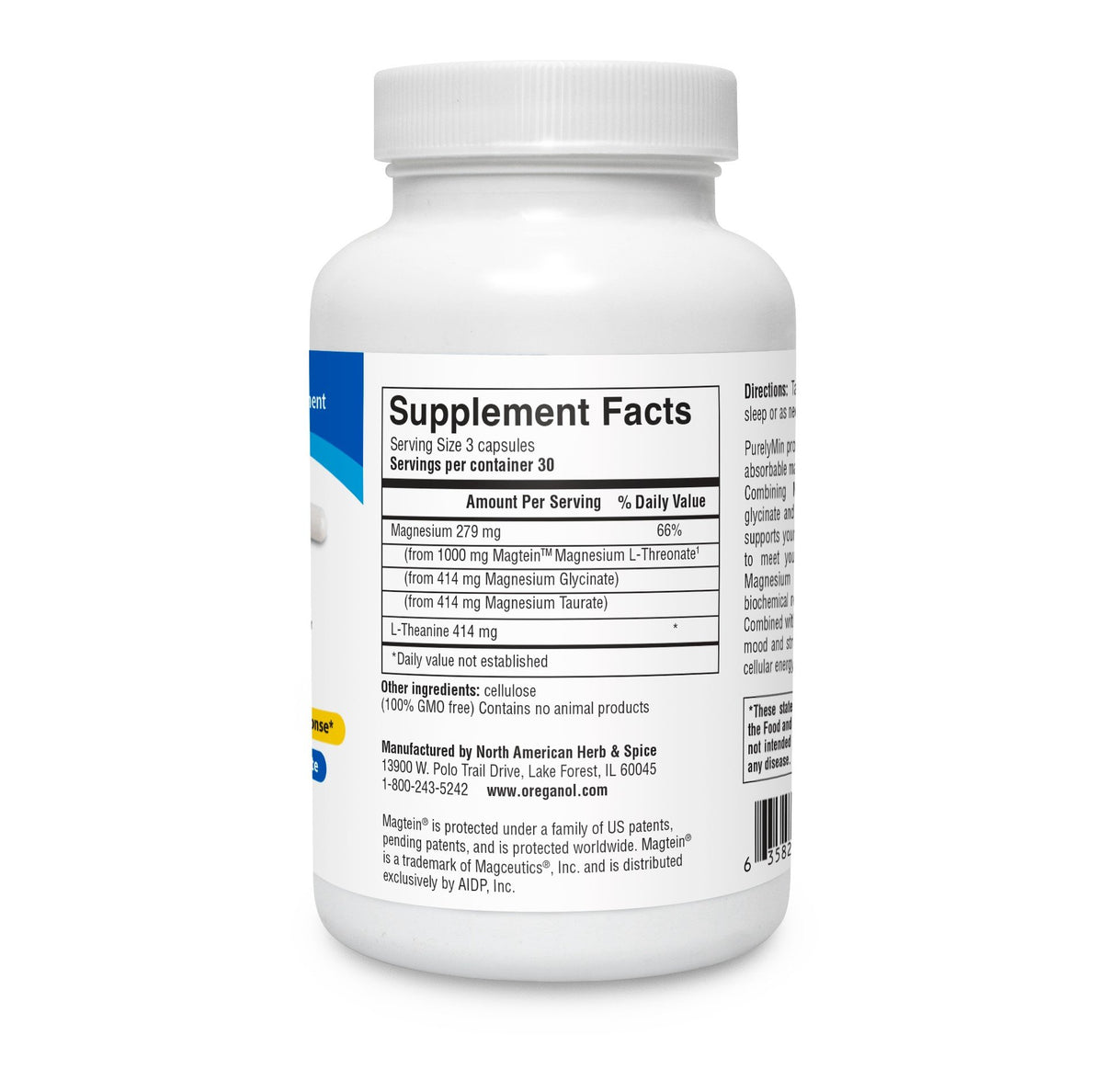 North American Herb &amp; Spice Purely Min Magnesium 90 VegCap