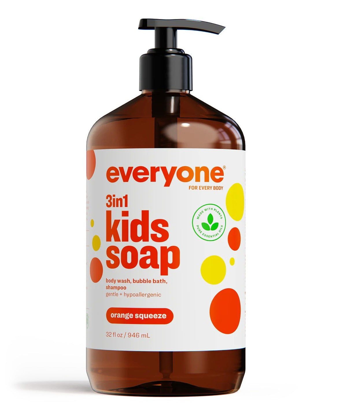 EO Everyone 3 in 1 Kids Soap Orange Squeeze 32 oz Liquid