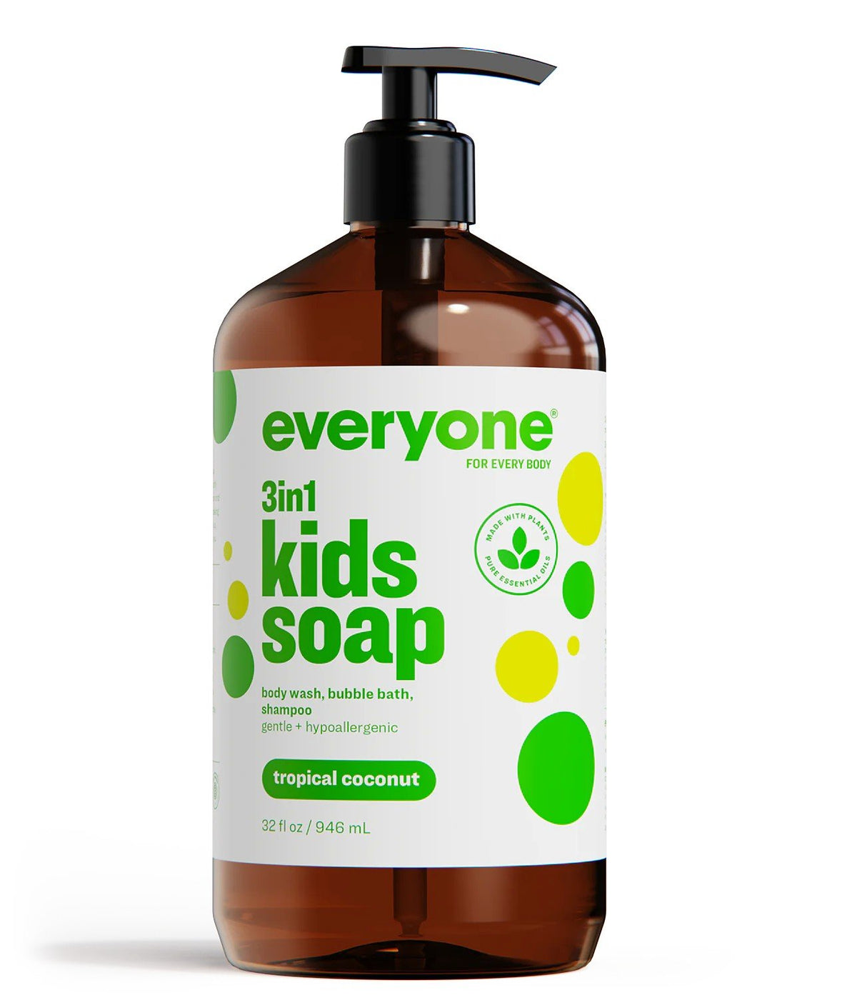 EO Everyone 3 in 1 Kids Soap Tropical Coconut Twist 32 oz Liquid