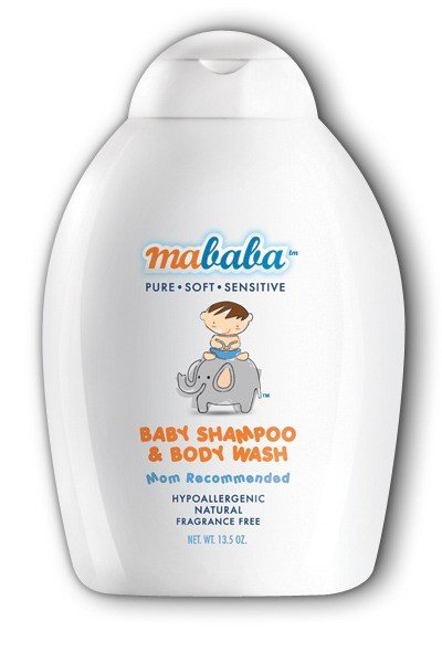 Mababa Baby Shampoo & Body Wash 13.5 oz Liquid
