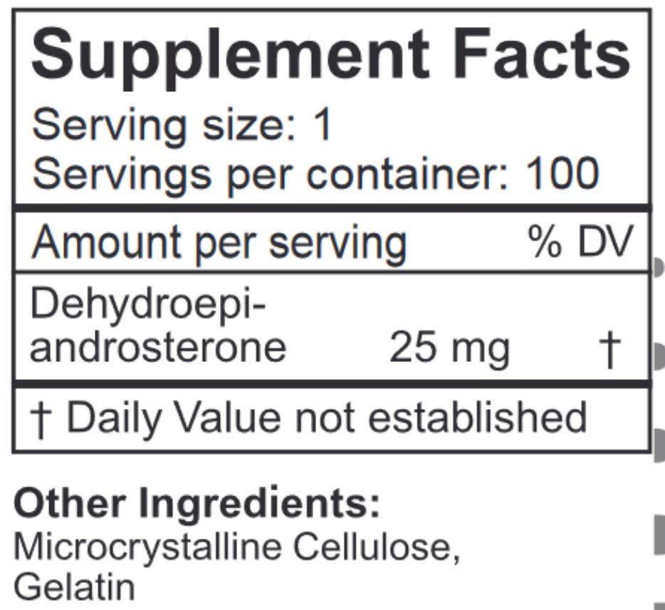 LifeLink Mono DHEA 25mg 100 Capsule