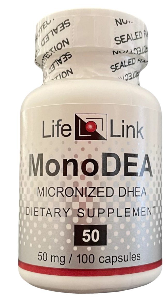 LifeLink MonoDEA  DHEA 50mg 100 Capsule