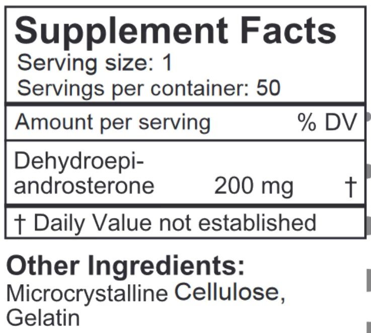 LifeLink DHEA 200mg 50 Capsule