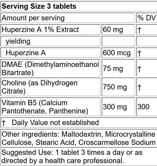 LifeLink Knoitol Huperzine-A Complex 200mcg 100 Tablet